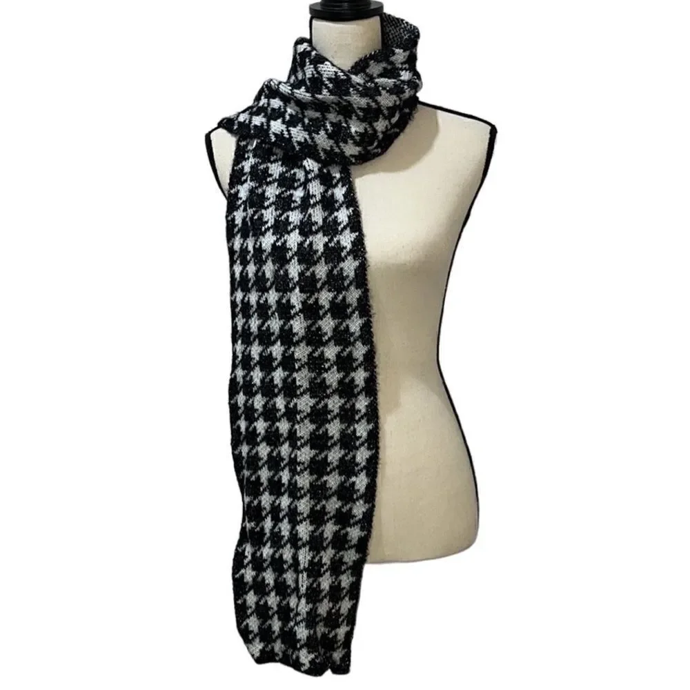 Ashley Stewart Metallic Houndstooth Infinity Scarf